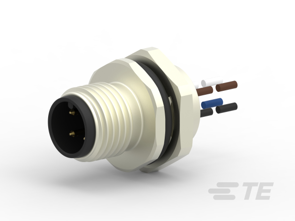 TE CONNECTIVITY Plug Circular M12 4p with Strands 0.2m T4171210004-001