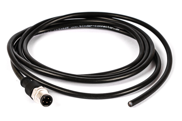 BINDER Plug Circular M12 4p with Cable 2m 79-3429-13-04