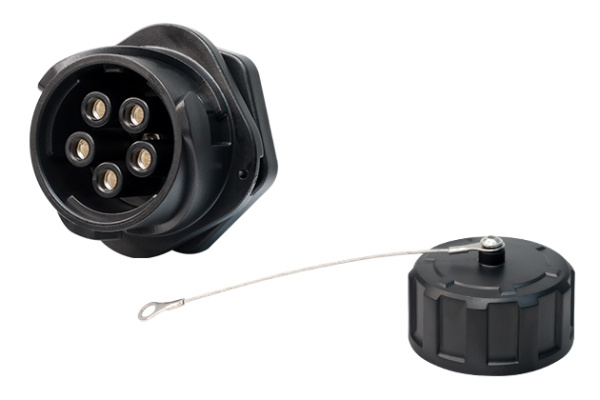 5 Pin Black Shell Singal Hole Female Socket CNLINKO DL-28-J05SX-22-102A