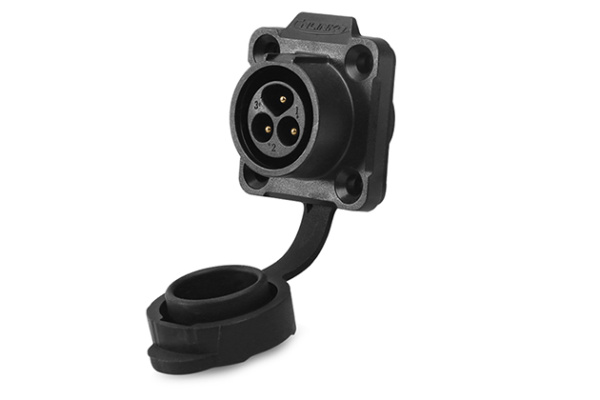 90° Four Hole Plastic Male Socket CNLINKO LP-16-C03SX-02-401