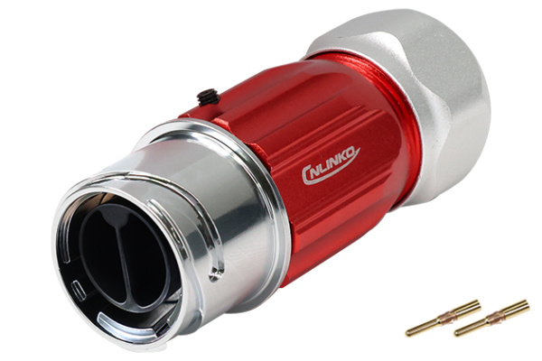 Crimp Type Metal Male In-line Receptacle CNLINKO DH-20-C03PP-33-003A