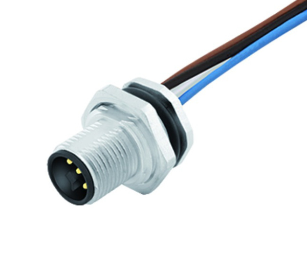 BINDER Plug Circular M12 4p with Strands 0.2m 09-0631-120-04