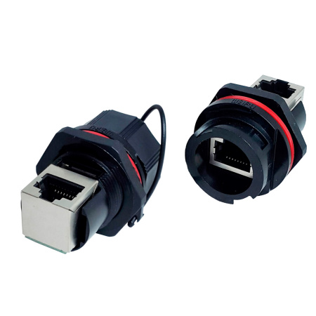Розетка на панель RJ45 прямая Weipu RJ45F71RAC