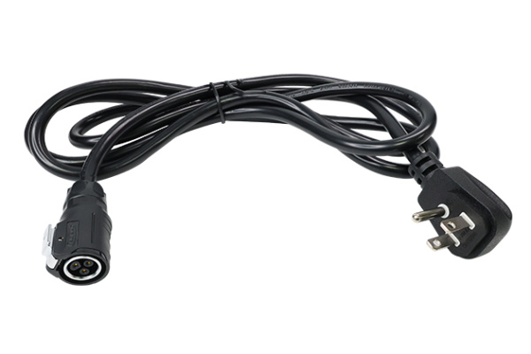 3 Pin Female Plug+European Standard 90° 13A Three-prong Plug+CT-202-2 L=2M Standard Model Cable CNLINKO LP16-03-FP-E-2M-013