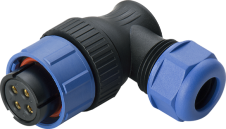 Розетка кабельная угловая Weipu SP2116/S91