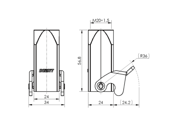 картинка Корпус для разъёмов кабель-кабель Beisit H3AP-CTC-1LP-M20 