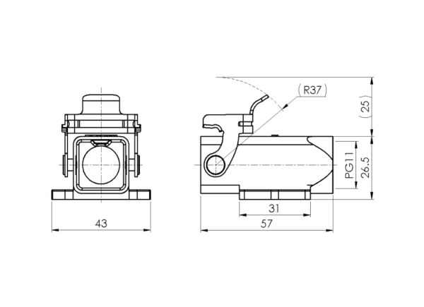 картинка Корпус Beisit H3A-SMS-1LS-PG11 