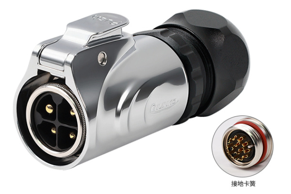 4 Pin Male Plug With Snap Ring Shield CNLINKO LP-20-C04PE-03-031A