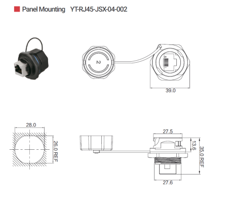 картинка  CNLINKO YT-RJ45-JSX-04-002 