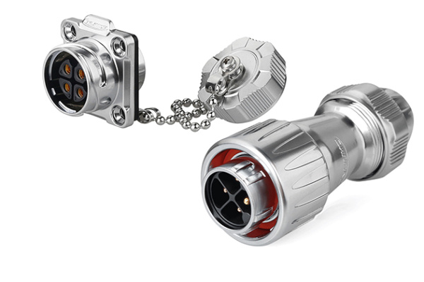 Male Plug + Female Four-hole Socket CNLINKO DZ-20-C04PE-03-001A/DH-20-J04SX-03-401A