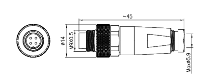 картинка Вилка кабельная   M9G-A-P7