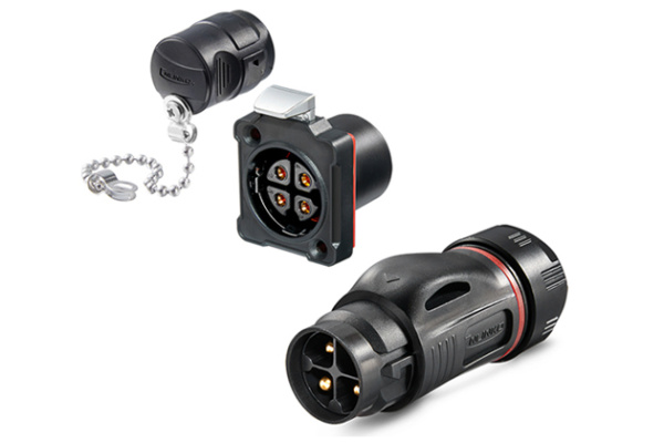 Plastic male plug+Four hole Female socket CNLINKO BD-24-J04SX-02-207 / BD-24-C04PE-02-001