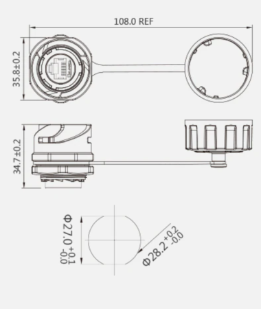 картинка  CNLINKO YM-24-J/RJ45/213/SX-42-101 