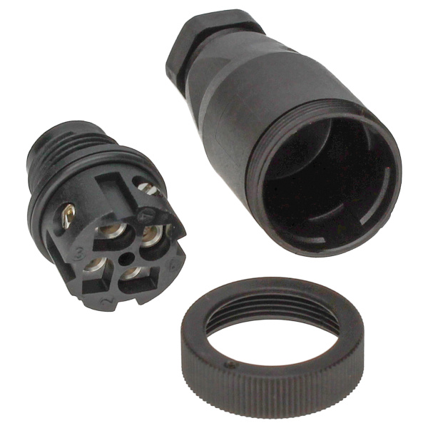 BINDER Plug Circular M12 4p Screwclamp 99-0429-10-04