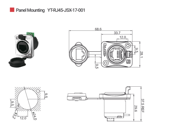 картинка  CNLINKO YT-RJ45-JSX-17-001 