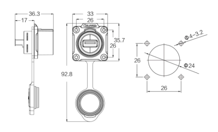 картинка  CNLINKO LP-24-J/USB3/213/SX-43-401 