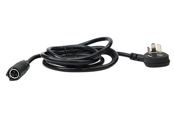 3 Pin Female Plug+European Standard 90° 16A Three-prong Plug+CT-05-2 L=2M Standard Model Cable CNLINKO LP16-03-FP-E-2M-011