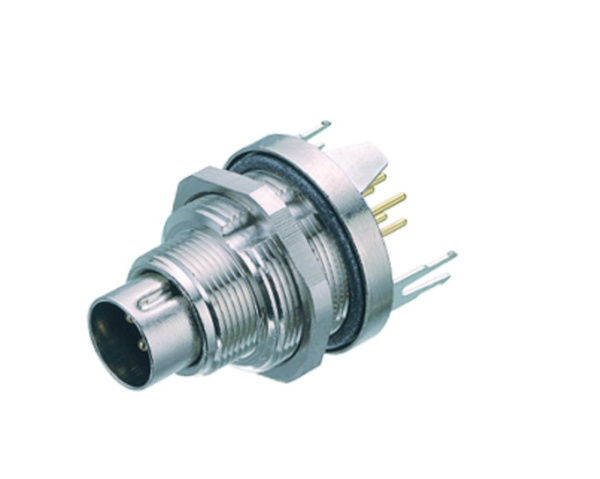 BINDER Plug Circular M9 4p THT 09-0411-30-04