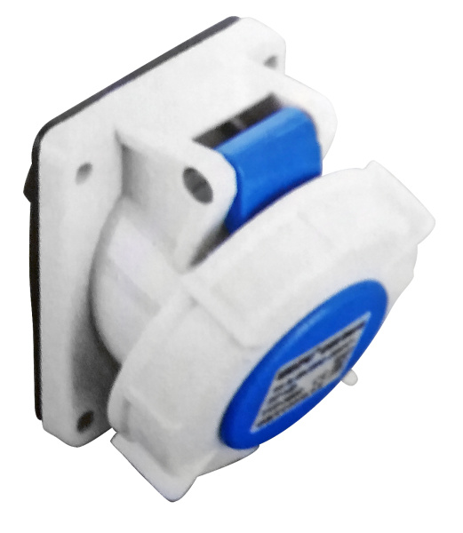 Розетка панельная угловая Weipu TYP36192 16А-2ч/50В 3P+PE IP67