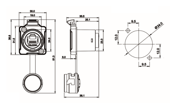 картинка  CNLINKO BD-24-RJ45-S01 