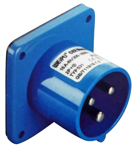 Вилка панельная Weipu TYP5334 16А-4ч/110В 3P+PE IP44