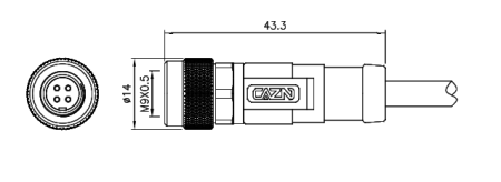 картинка Розетка кабельная   M9-A-S2-1M-PVC