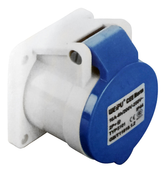 Розетка панельная Weipu TYP51019 16А-9ч/400В 2P+PE IP44