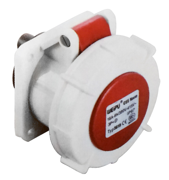 Розетка панельная Weipu TYP56022 16А-2ч/50В 2P+PE IP67