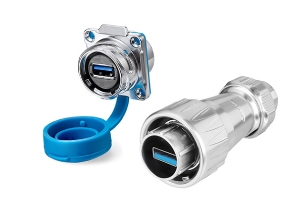 Male Plug + Female Four-hole Socket CNLINKO DZ-24-C/USB3/ 016/PE-43-001/DH-24-J/USB3/ 213/SX-43-401A