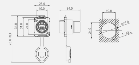 картинка  CNLINKO LP-16-J/RJ45/110/SX-03-201 