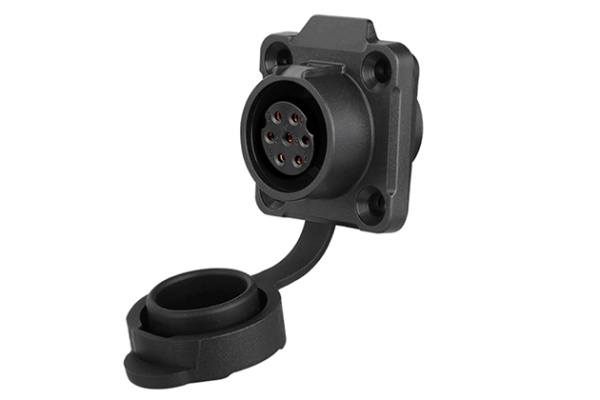 90° Four Hole Plastic Female Socket CNLINKO LP-16-J07SX-02-401